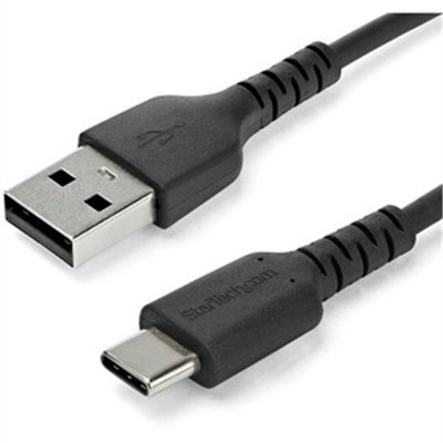 StarTech.com 2m USB A to USB C Charging Cable - Durable Fast Charge & Sync Aramid Fiber 3A Black