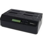StarTech.com 4-Bay Standalone Hard Drive Duplicator and Eraser, USB 3.0 / eSATA to SATA HDD/SSD Dock