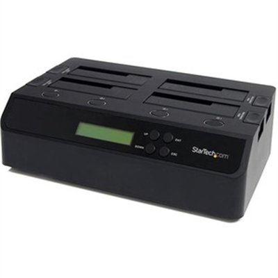 StarTech.com 4-Bay Standalone Hard Drive Duplicator and Eraser, USB 3.0 / eSATA to SATA HDD/SSD Dock