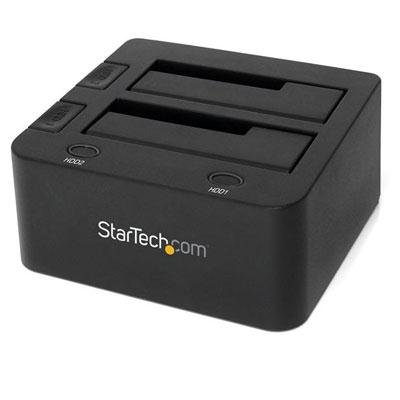 StarTech.com 2-Bay USB 3.0 to SATA Hard Drive Docking Station, 2.5/3.5" SSD/HDD Dock, Hard Drive Bay