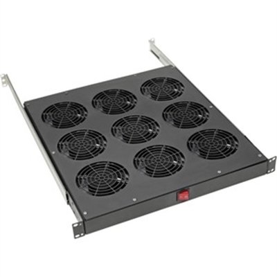 Tripp Lite Fan Tray for 19 in. Racks - 1U, 9 120V High-Performance Fans, 864 CFM, C14 Inlet - rack fan tray - 1U