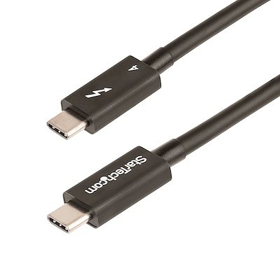 StarTech.com 1.6ft (50cm) Thunderbolt 4 Cable, 40Gbps, 100W PD, 4K/8K Video, Intel Certified