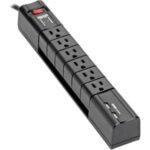 Tripp Lite Surge 6 Outlet 3.4A USB Charger Tablet Smartphone Ipad Iphone - surge protector - 1800 Watt
