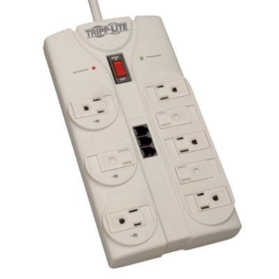Tripp Lite Surge Protector Power Strip 120V 5-15R 8 Outlet RJ11 8' Cord 2160 Joule - surge protector