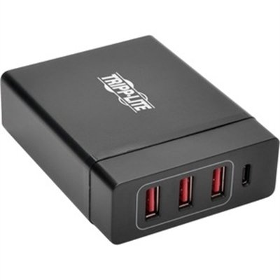 Tripp Lite 4-Port USB Charging Station with USB-C Charging and USB-A Auto-Sensing Ports power adapter - 3 x USB Type A, 24 pin USB-C