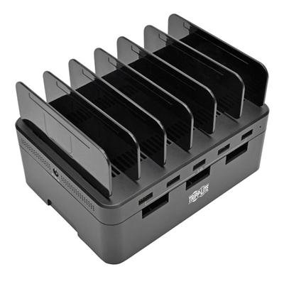 Tripp Lite 5-Port USB Fast Charging Station Hub with Built-In Device Storage, 12V 4A (48W) USB Charger Output power adapter - 5 x 4 pin USB Type A - 48 Watt