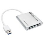 Tripp Lite USB 3.0 SuperSpeed Multi-Drive Memory Card Reader/Writer Aluminum 5Gbps - card reader - USB 3.0