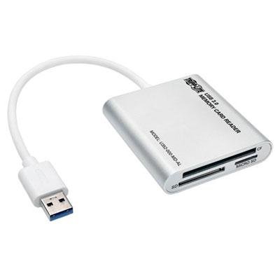 Tripp Lite USB 3.0 SuperSpeed Multi-Drive Memory Card Reader/Writer Aluminum 5Gbps - card reader - USB 3.0