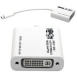 Tripp Lite USB C to DVI Video Adapter Converter 1080p, M/F, USB-C to DVI, USB Type-C to DVI, USB Type C to DVI 6in - external video adapter - white