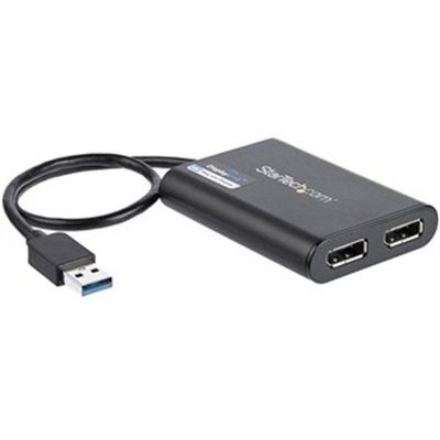 StarTech.com USB 3.0 to Dual DisplayPort Adapter, 4K60Hz, Dual DP Display Adapter, Mac/Windows