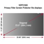 ViewSonic display privacy filter - 23" wide