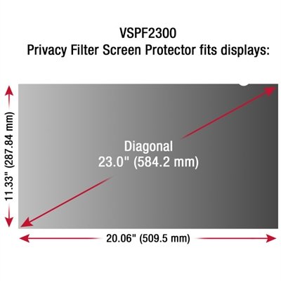 ViewSonic display privacy filter - 23" wide