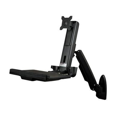 StarTech.com Wall Mount Workstation - Full Motion Standing Desk - Height Adjustable - VESA Monitor