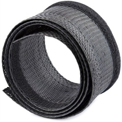 StarTech.com 10ft (3m) Cable Management Sleeve - Trimmable Heavy Duty Cable Wrap - 1.2" (3cm) Dia Polyester Mesh Computer Cable Manager/Protector/Concealer - Black Cord Organizer/Hider - Floor Cable Cover - Wire Wraps (WKSTNCMFLX) - cable management sleeve