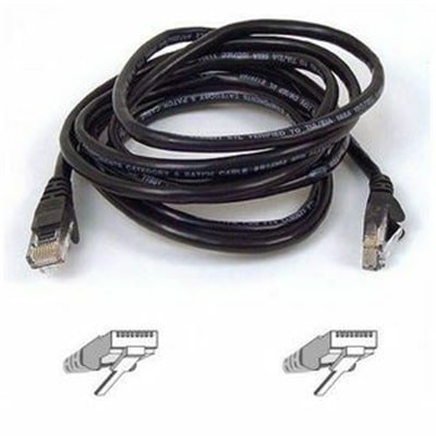 Belkin Cat5e / Cat5 10ft Black Snagless Patch Cable, PVC, UTP, 24 AWG, RJ45, M/M, 350MHz, 10'