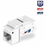 Cat6 Keystone Jack 50 Pack