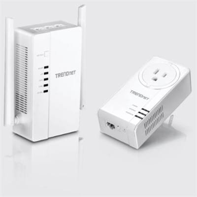 TRENDnet WiFi Everywhere Powerline AV2 Wireless Kit - powerline adapter kit - 802.11a/b/g/n/ac - wall-pluggable