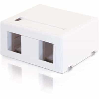 KEYSTONE JACK SURFACE MOUNT BOX 2-PORT WHITE